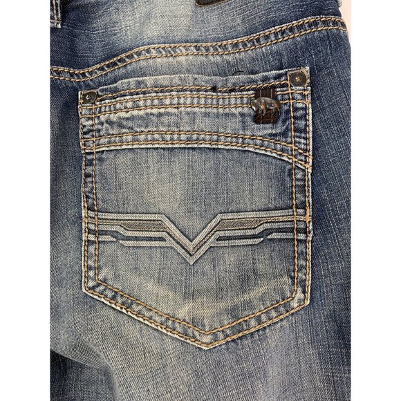 Buffalo X Buckle David Bitton Mens Jeans W36 L36 Tall Straight Brady RT10537 - Picture 5 of 10